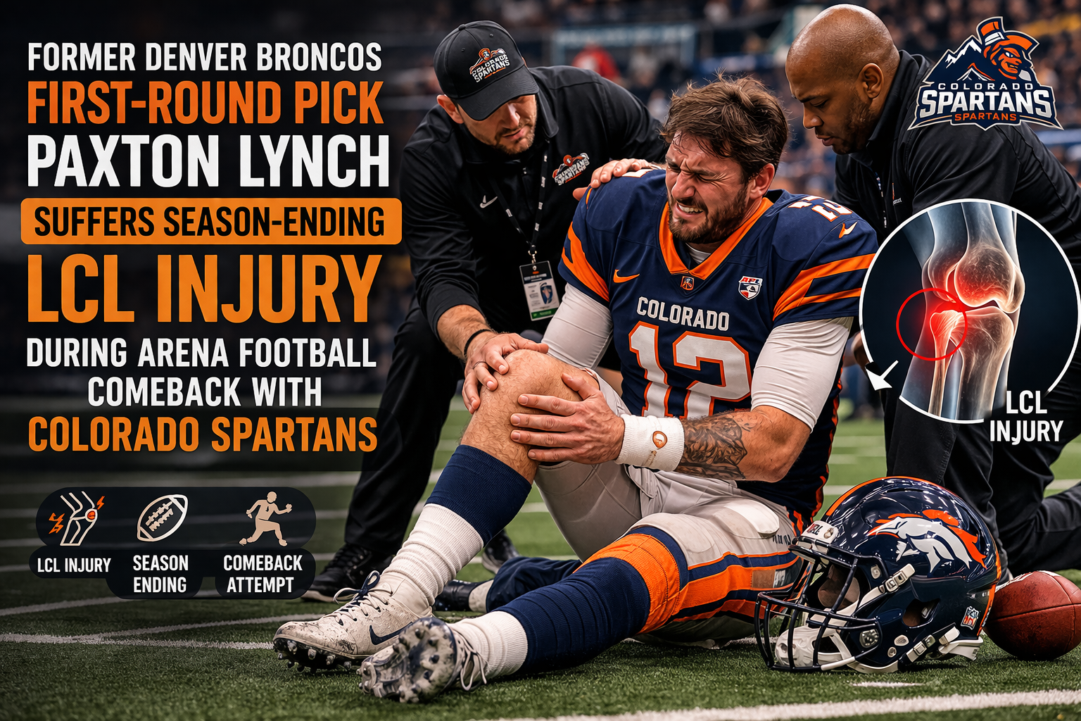 Former Denver Broncos First-Round Pick Paxton Lynch Suffers Season-Ending LCL Injury During Colorado Spartans Comeback Attempt